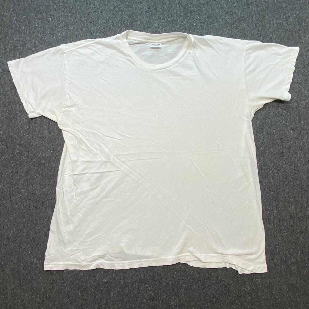 Allen Solly T Shirt XL Mens White Short Sleeve Combed Cotton Crew Neck Basic Tee